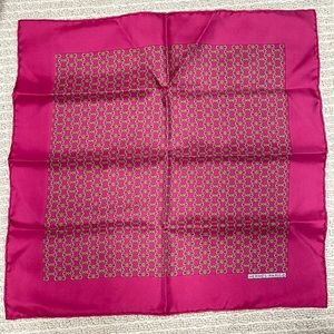 Hermes 17” silk scarf | never worn | pink yellow and grey